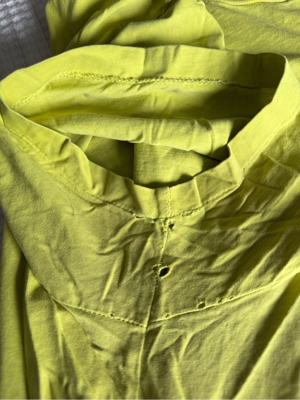 Vintage 90s Polo Sport Ralph Lauren Neon Yellow Logo Tee single stitched used - Picture 5 of 5